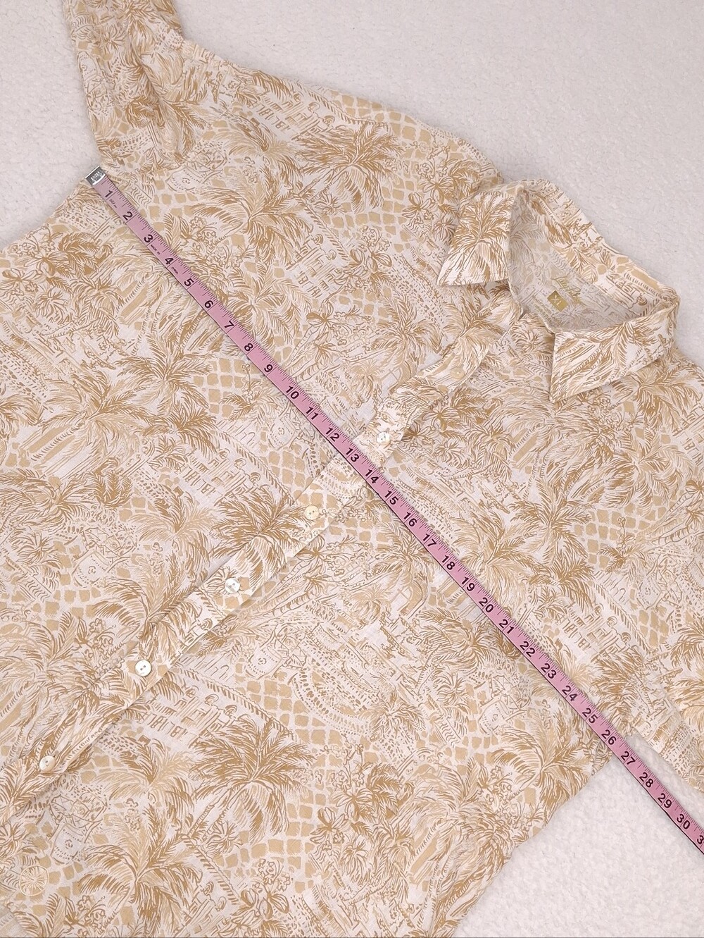 Lilly Pulitzer Stevey Relaxed Button Down linen shirt top resort wear coastal - Picture 5 of 11